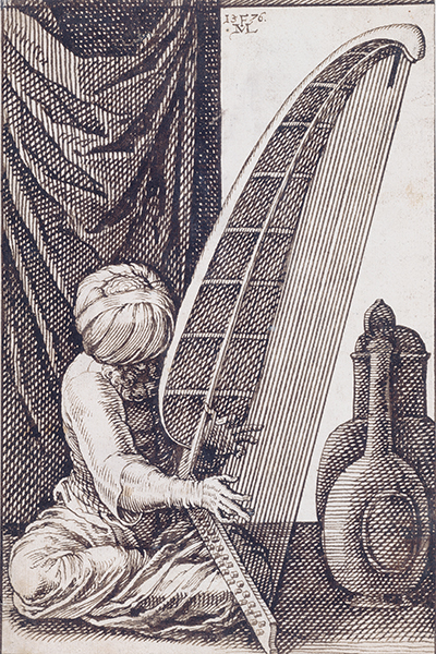 Turk Playing a Harp